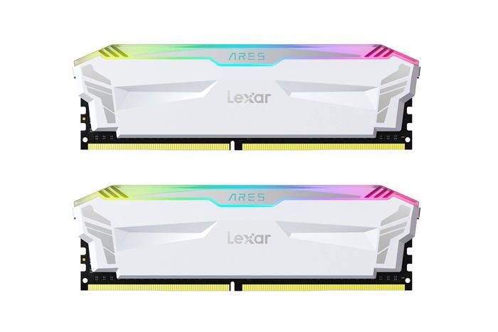 Kit de memória para PC Lexar ARES 16GB (2x8GB) DDR4 RGB - DIMM DDR4 - 4000MHz - Otimizado para jogos - Branco
