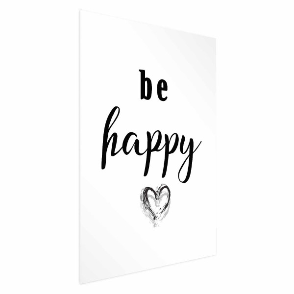 Plakat Be happy 21x30 cm