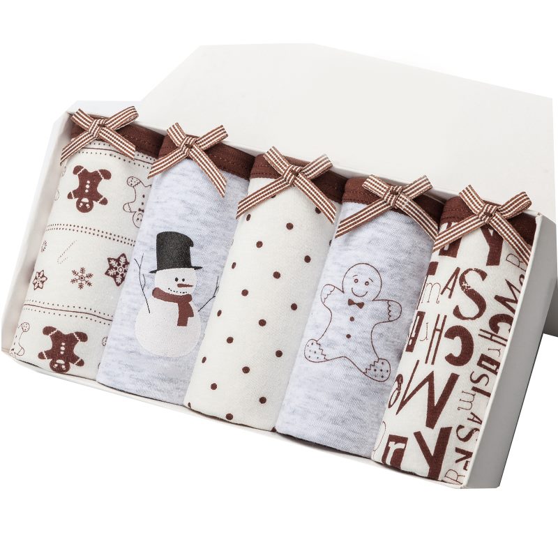 Nuove mutandine da donna, slip sexy in cotone, graziosa biancheria intima da donna stampata, mutande senza cuciture, mutandine da ragazza con fiocco carino
