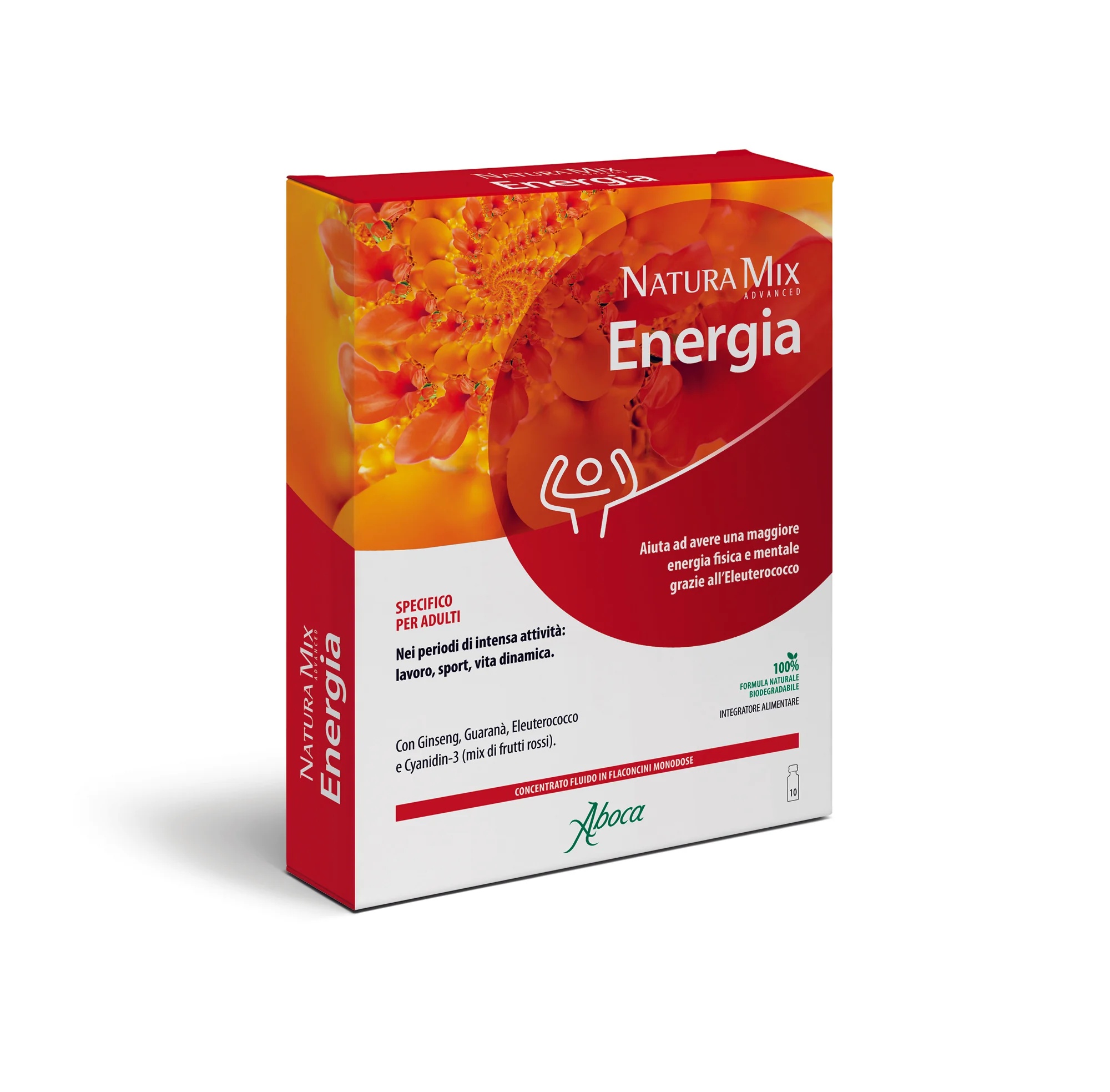ABOCA NATURA MIX Natura Mix Advanced Aboca Energy 10 flacons de 15 g Stress et fatigue
