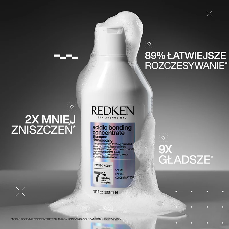 „Redken Acidic Bonding Concentrate“ stiprinamasis šampūnas silpniems plaukams