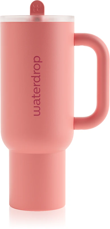 Copo térmico Waterdrop Explorer em aço inoxidável com canudo.