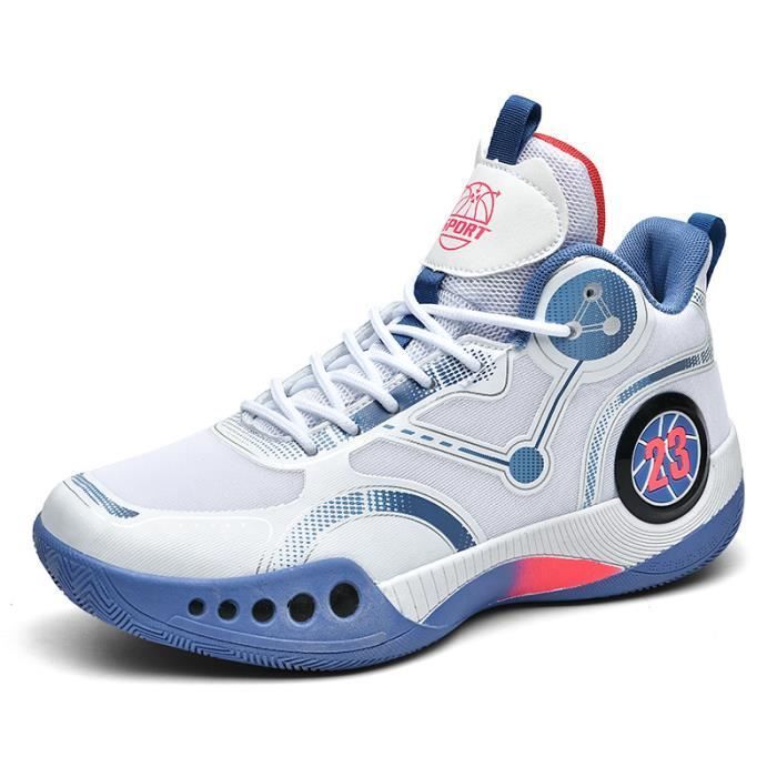 Baskets montante Garçon INSFITY - Chaussures de sport en maille Respirant Antidérapant Jogging - Bleu