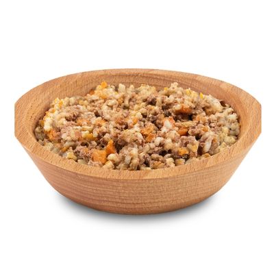 Dinde saine Burns avec carottes et riz brun