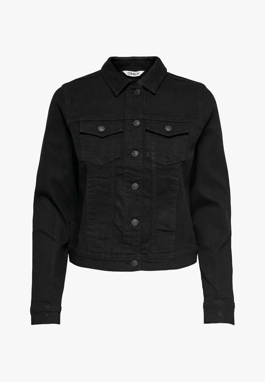 SOLO SU LWONDER JACKET - Giacca di jeans - denim nero