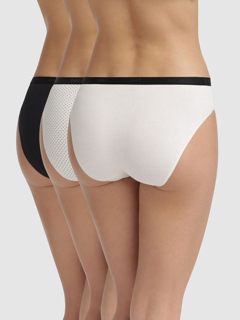 Set van 3 'Les Pockets' slips van DIM - zwart/ecru