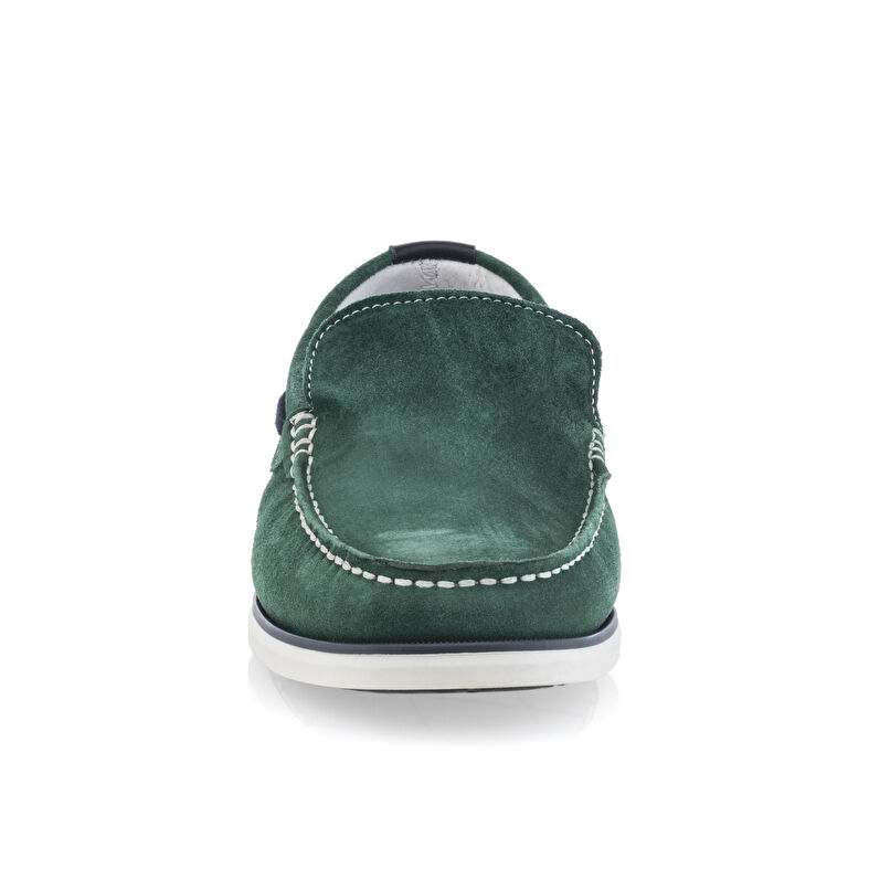 Grüne Herren-Loafer/Bootsschuhe