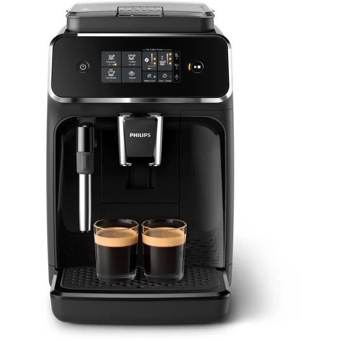 Automatische espressomachine met ingebouwde molen - PHILIPS - EP2225/10 - 1500 W - 275 g bonencapaciteit - Matzwart + 2 AquaClean onderhoudskits