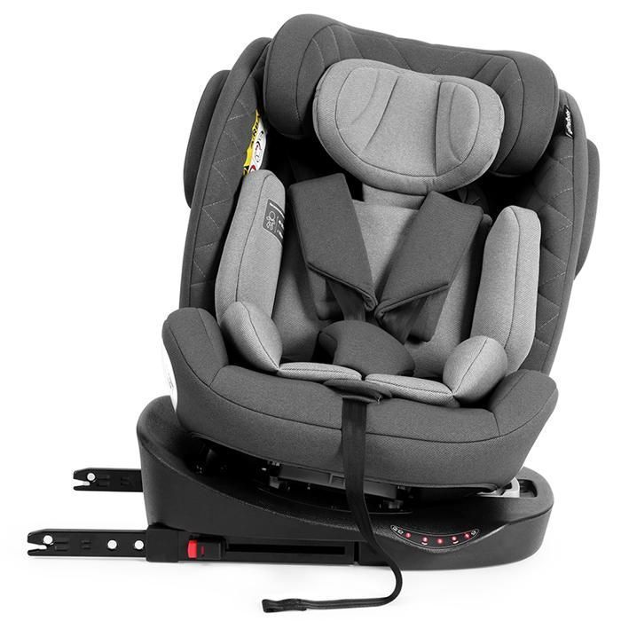 Siège auto i-Size 360° ISOFIX + Top Tether 40-150 cm, dos/face route, ECE R129, gris