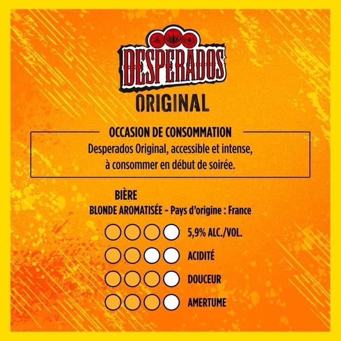 Desperados Original – Tequila-Bier, 5,9 % Alkoholgehalt – 2 x 5-Liter-Fässer