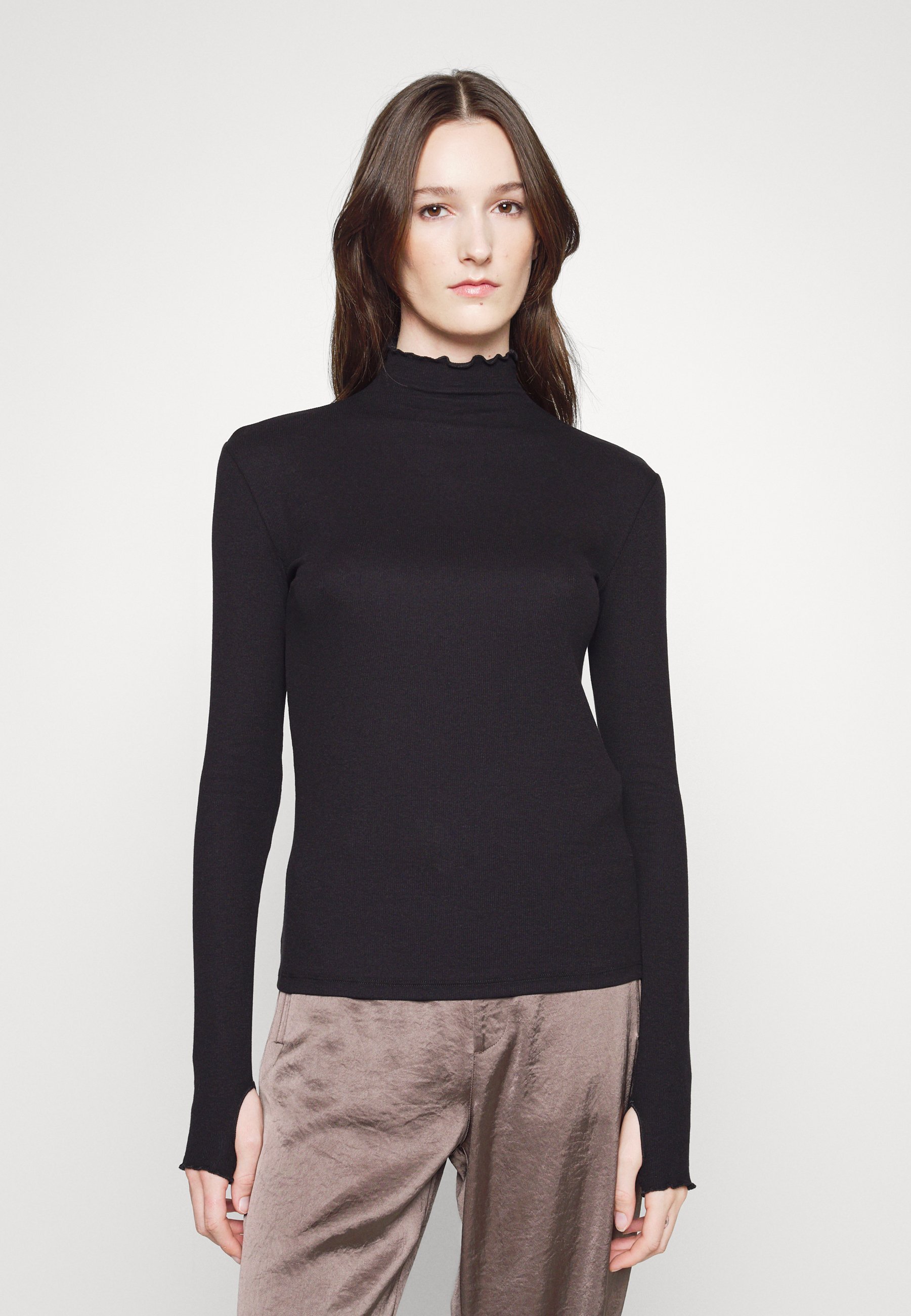 Top a collo alto Filippa K - Maniche lunghe - nero
