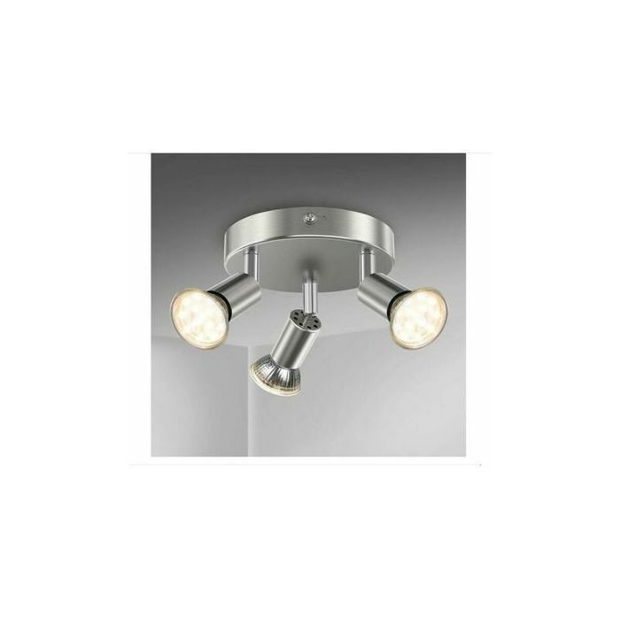 Plafonnier salle de bain LED éclairage lampe plafond sdb chrome 3 spots orientables IP44 GU10 blue Label