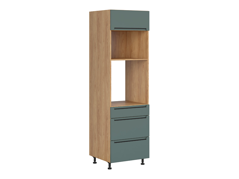 Szafka pod zabudowę piekarnika Iris 60 cm z szufladami cichy domyk zieleń boho