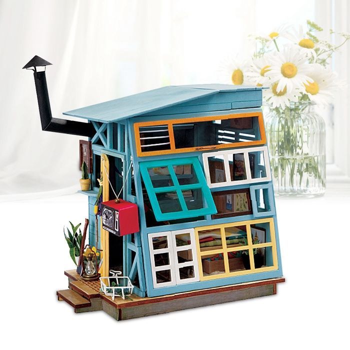 Kit de casa de muñecas en miniatura para armar, hecho a mano, perfecto para regalar.