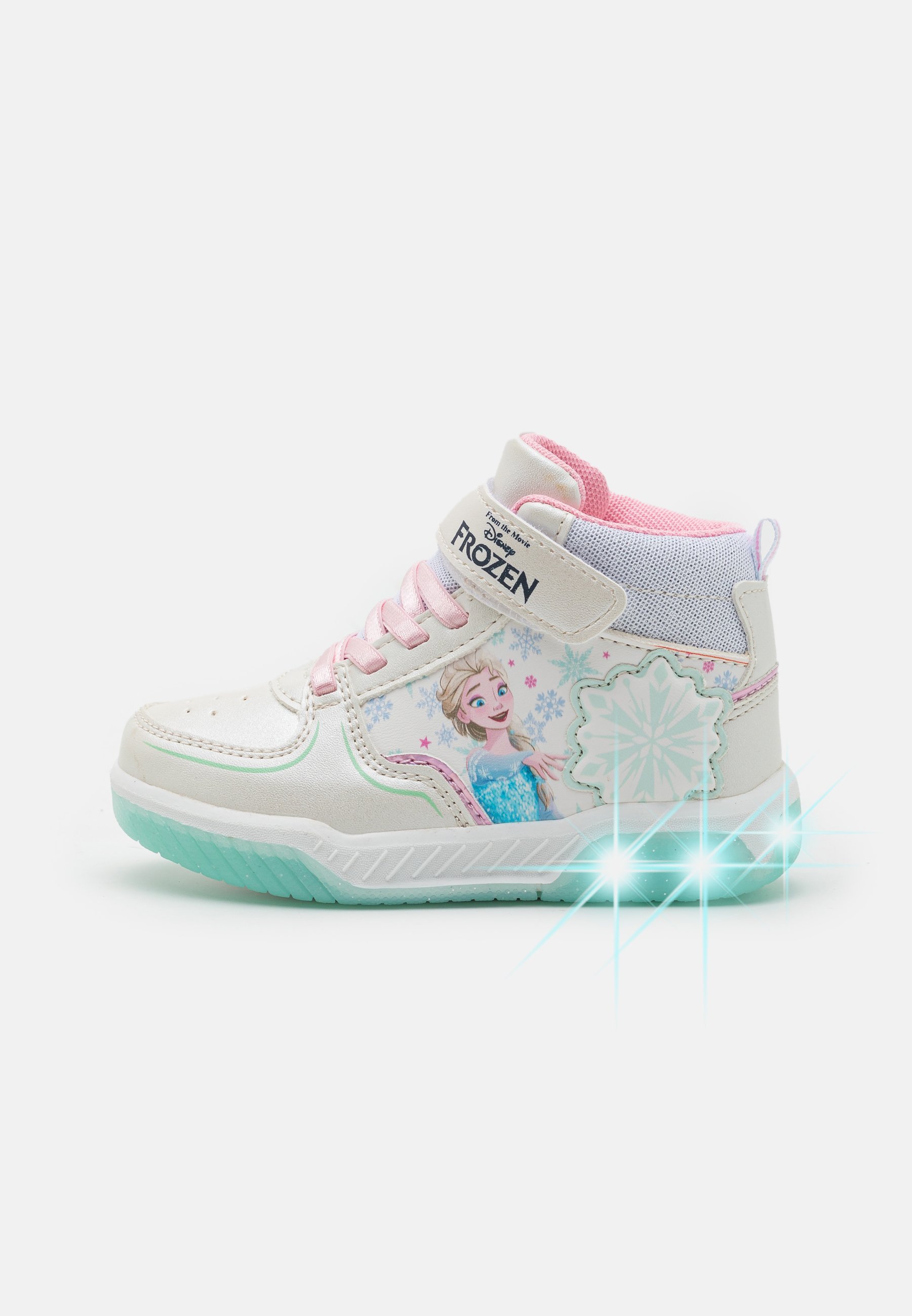 Friboo FROZEN KNIPPERENDE SCHOENEN - Hoge sneakers - wit/lichtroze/lichtblauw