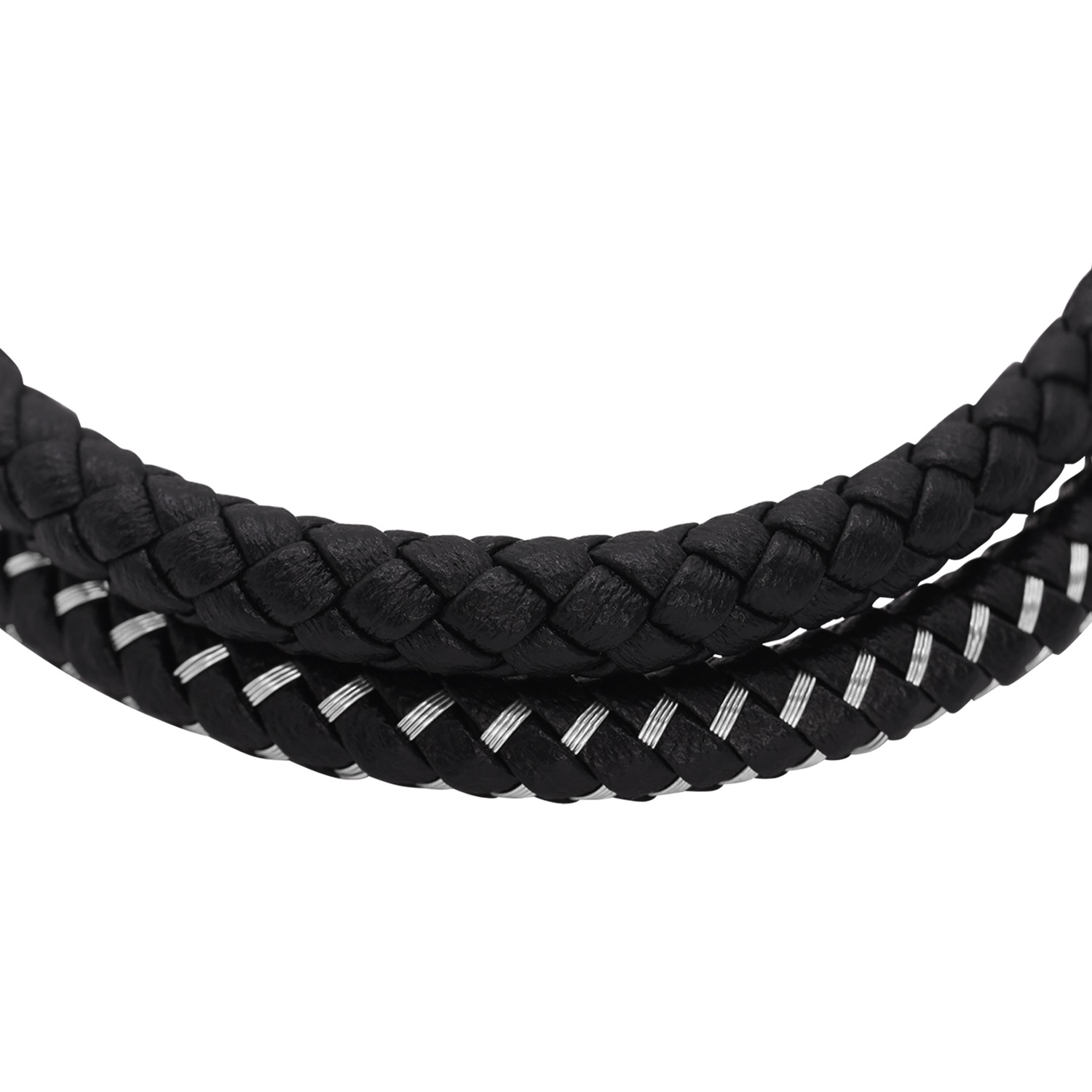 Heideman Bracelet en cuir Timon noir