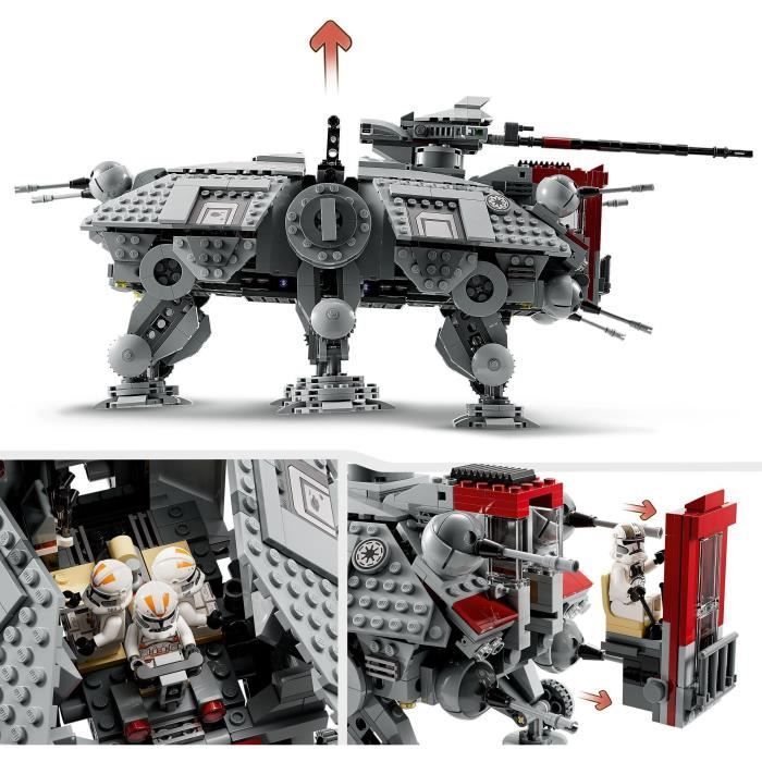 LEGO 75337 Star Wars Le Marcheur AT-TE, Jouet, Figurines Droïdes de Combat, Clone Trooper, La Revanche des Sith, Enfants Dès 9 Ans