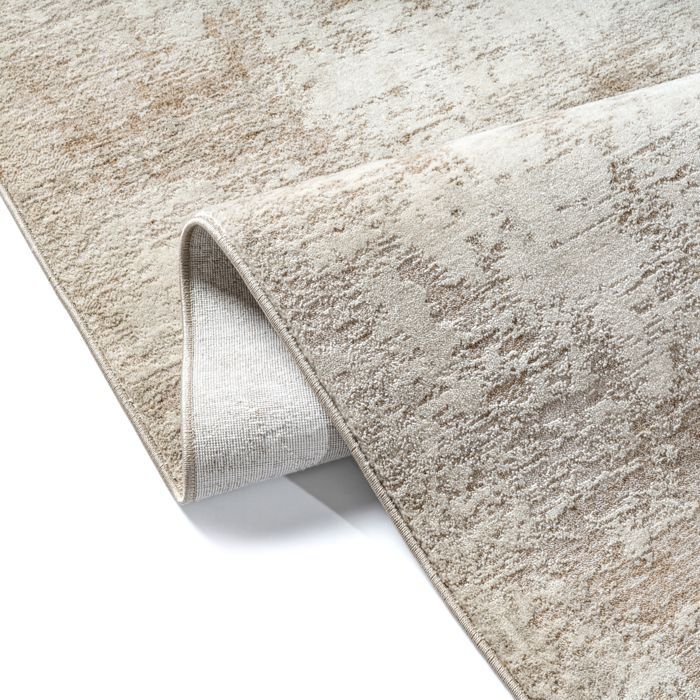 Der Teppich Nuvra – Moderner Wohn-/Schlafzimmerteppich, weich und flauschig, pflegeleicht, Beige, 80 x 150 cm, D45