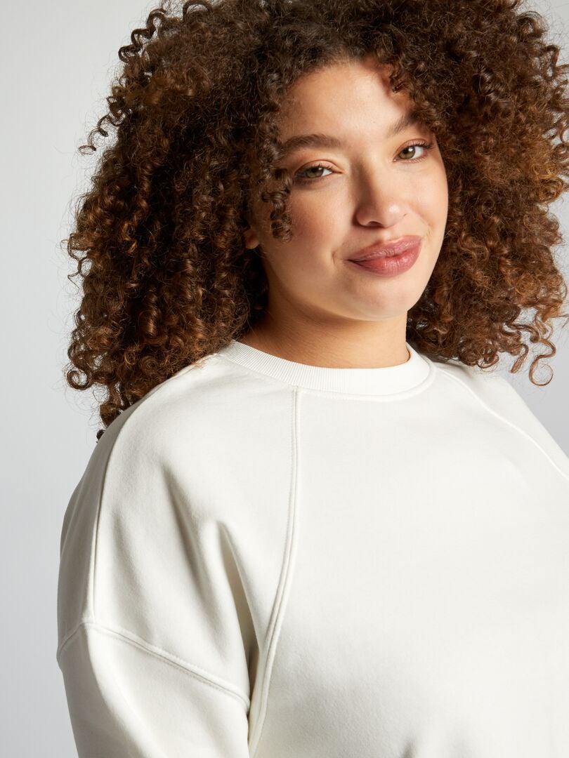 Oversized fleece sweatshirt - WIT
