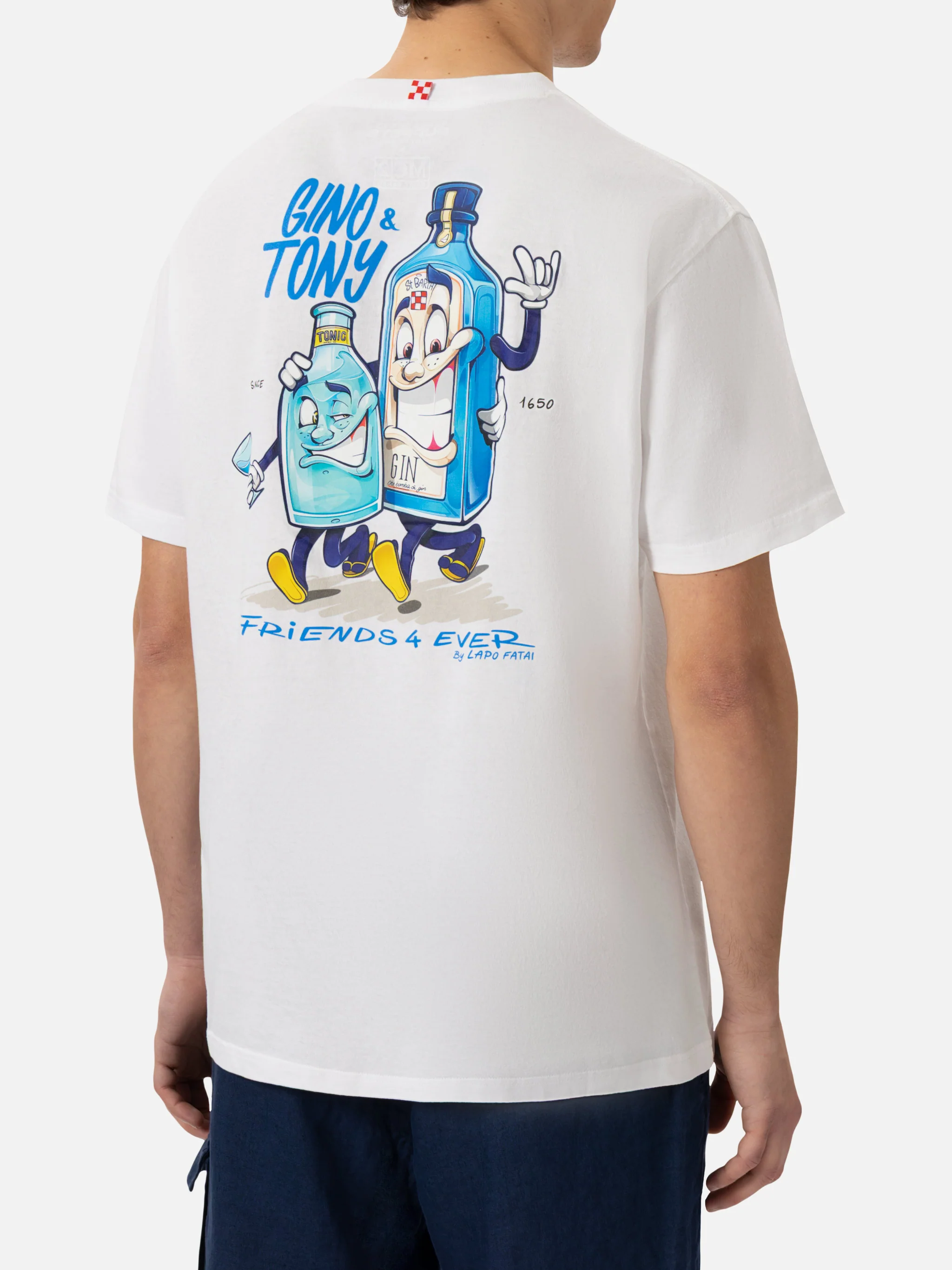 T-shirt Man in cotone con stampa Gino & Tony Cryptopuppets | CRYPTOPUP