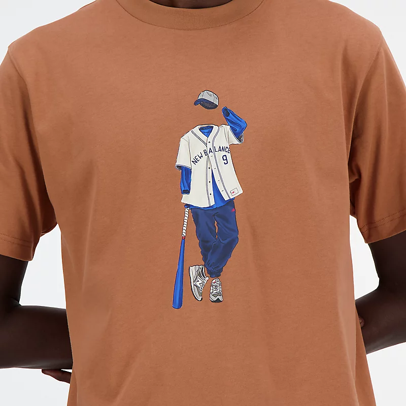 Pánský atletický baseballový dres - OŘECHOVÁ ČERVENÁ