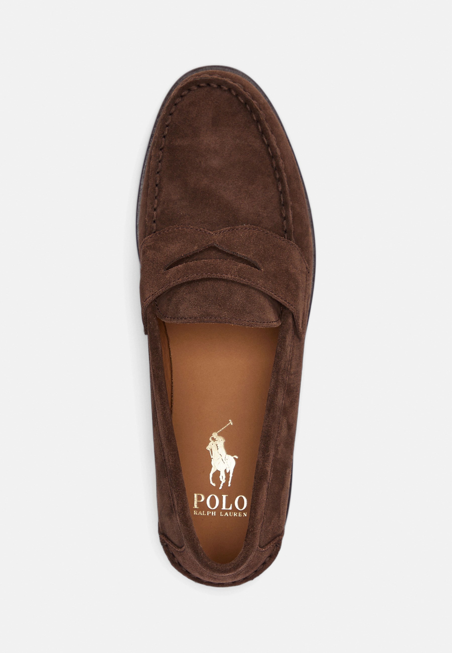 Polo Ralph Lauren ALSTON ZAMSZOWE MOKASYNY PENNY - Półbuty wsuwane - ciemnobrązowe