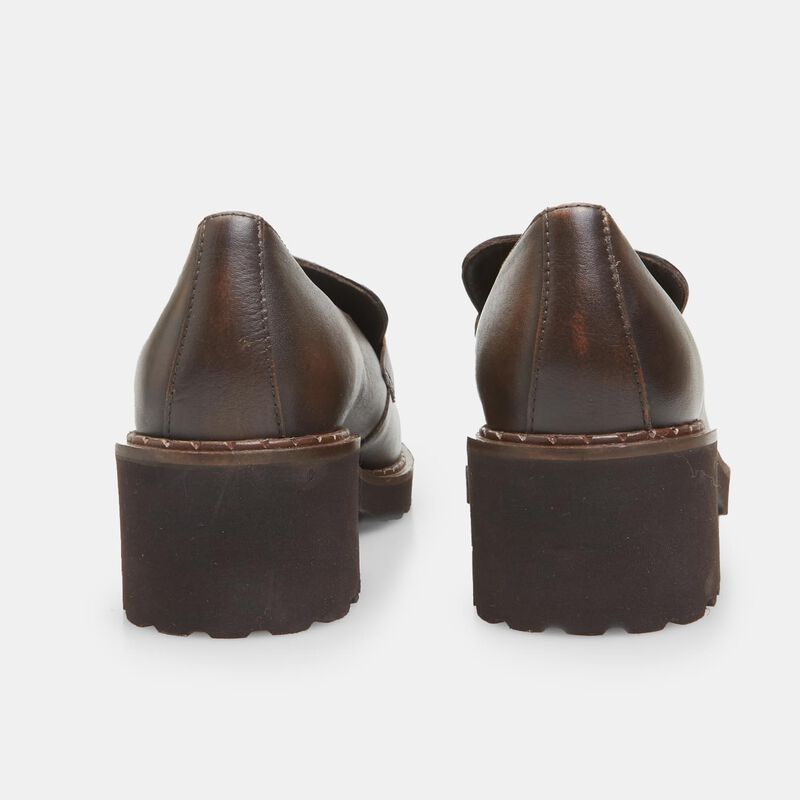 BATA Mokasyny damskie skórzane na obcasie 4,5 cm
