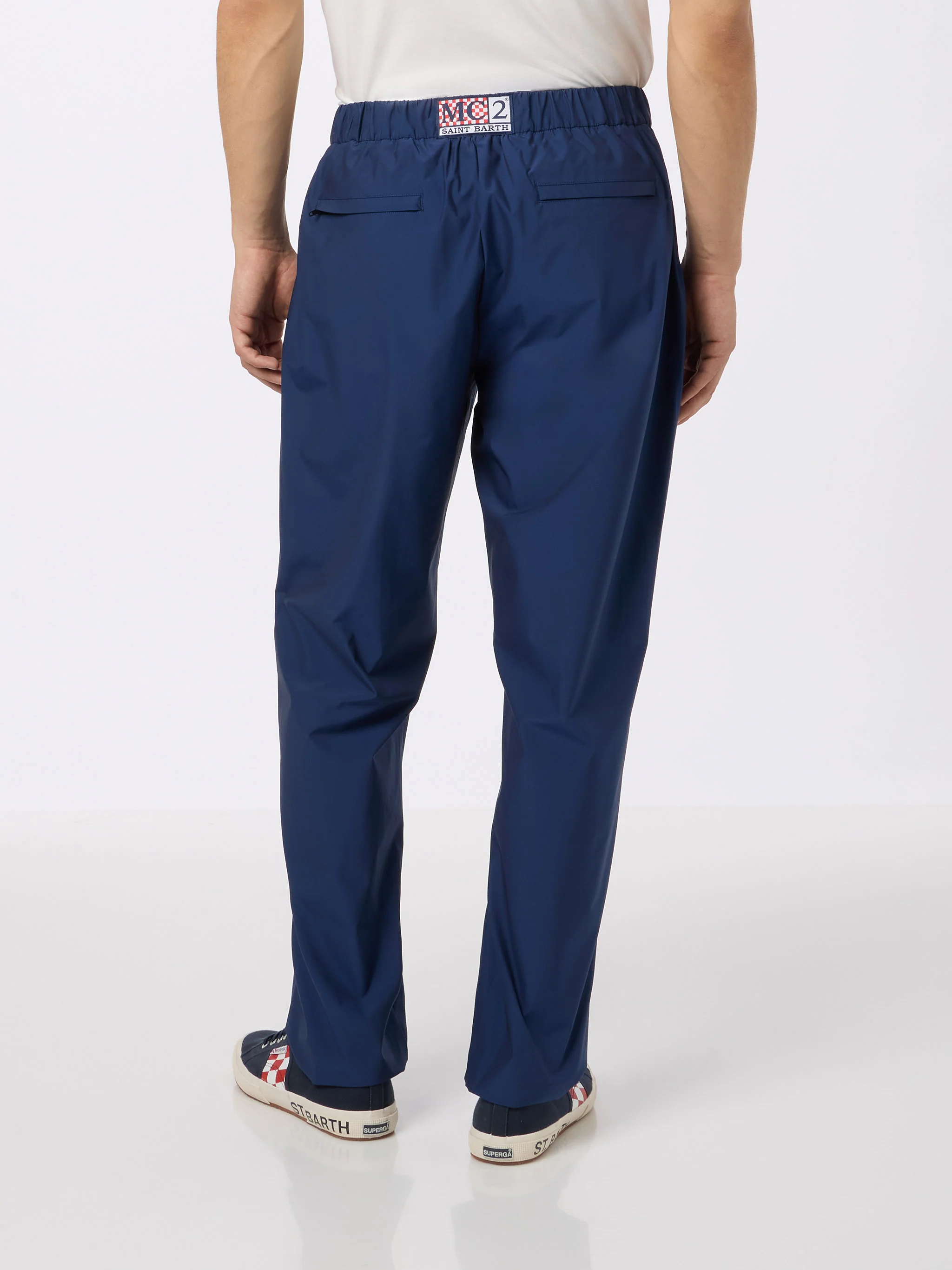 Casual da uomo Porter blauwe marineblauwe broek