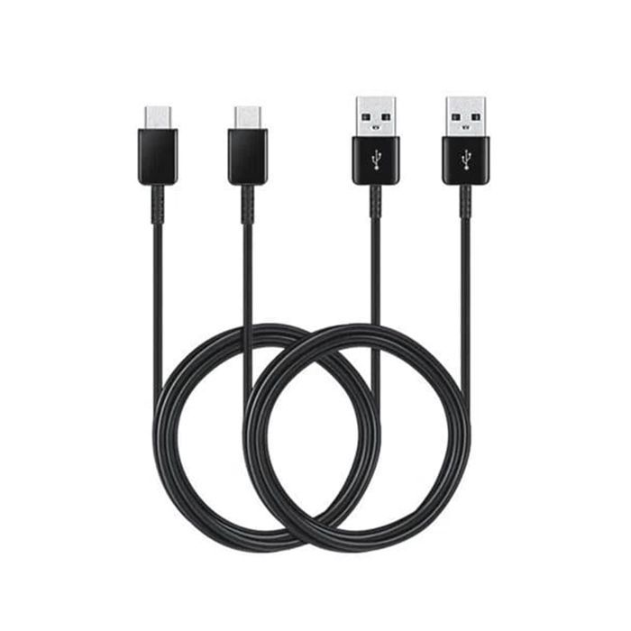 Câble USB - SAMSUNG - Pack de 2 - USB A/USB C - 1,5m - Noir