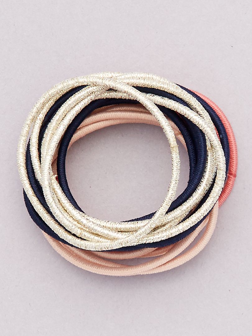 Conjunto de 20 elásticos de cabelo - ROSA