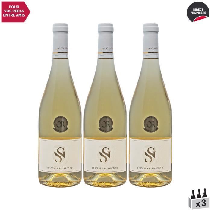 Réserve Caldareddu Blanc 2020 - Lote de 3x75cl - Domaine San Gavino - Vino blanco de Córcega - Denominación de origen VDF Vin de France - Origen