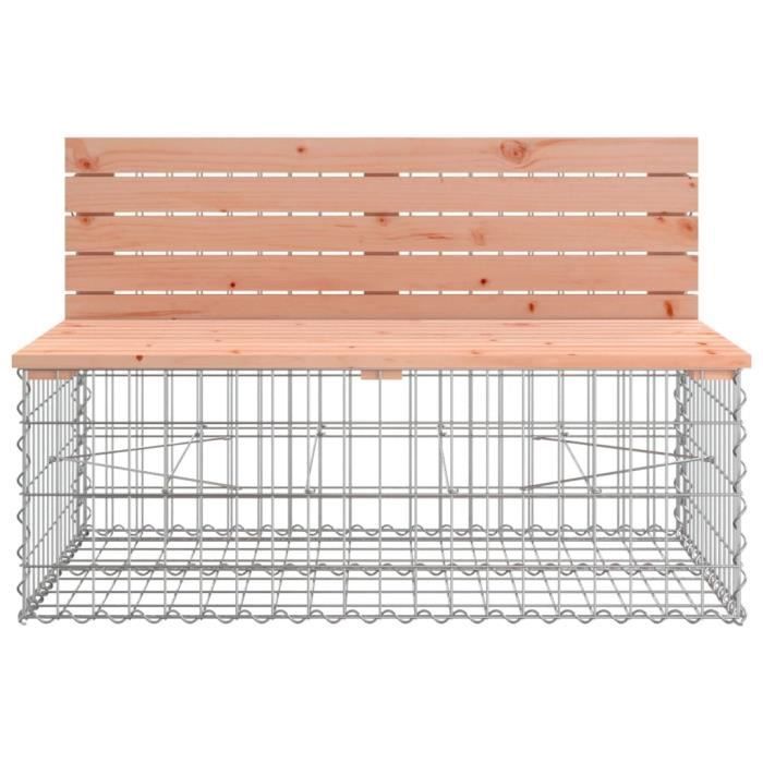 Panchina da giardino vidaXL Gabion Design 103x70x65cm in legno massello di abete di Douglas 834375