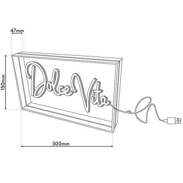 LED-Schild Dolce Vita