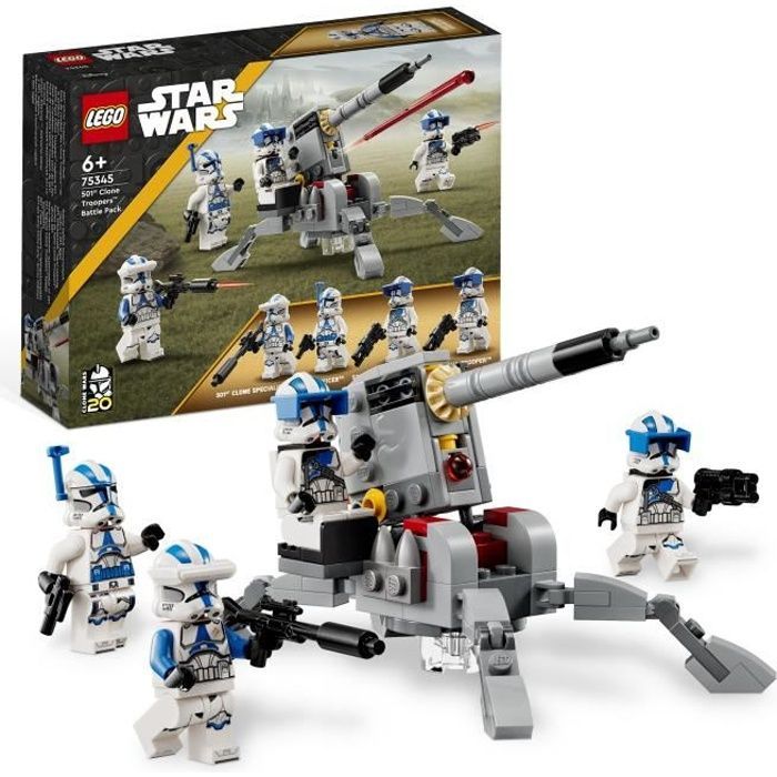 LEGO® Star Wars 75345 501st Legion Clone Troopers Battle Pack, Toy with Cannon