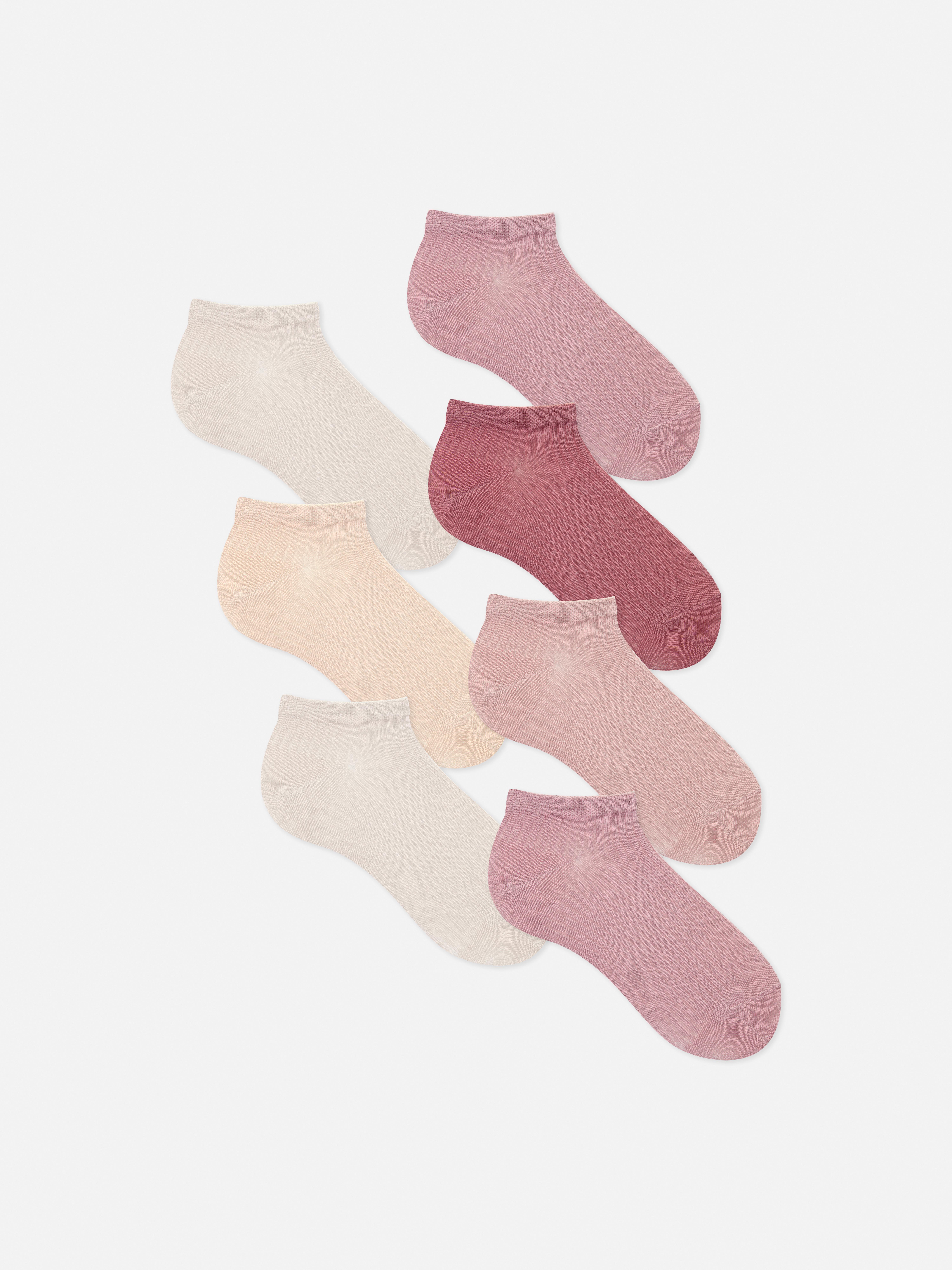 Gerippte Sneakersocken, 7 Paar. Ein Paar bequeme Socken für jeden Tag der Woche.
