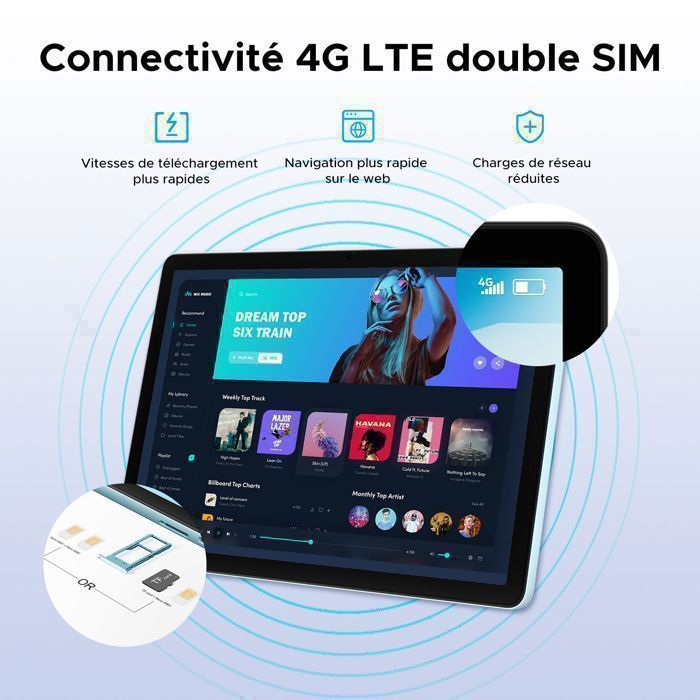 DOOGEE TAB G6 Tablette Tactile Android 16, Écran 11