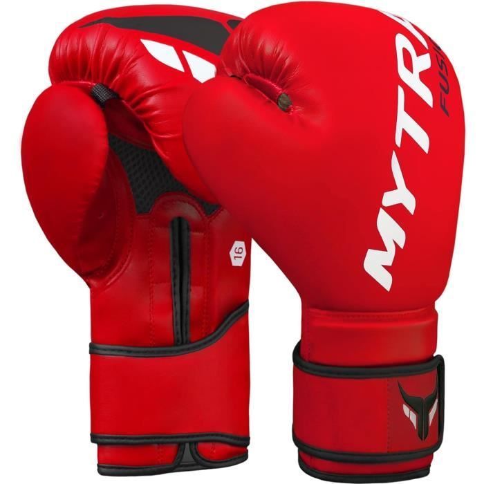 Boxhandschuhe - Mytra Fusion - 10 oz - Kunstleder - Rot - Sparring und Kickboxen