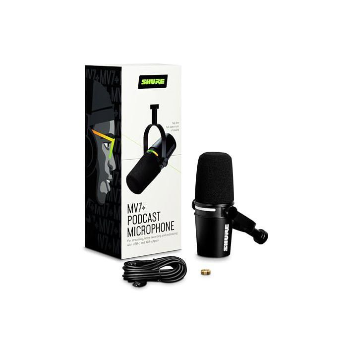Shure MV7+ K Dynamisches Mikrofon