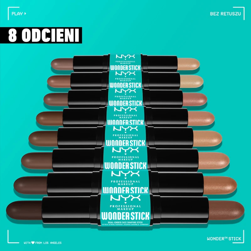 NYX Professional Makeup Wonder Stick Dual Face Lift divpusējais konturēšanas zīmulis