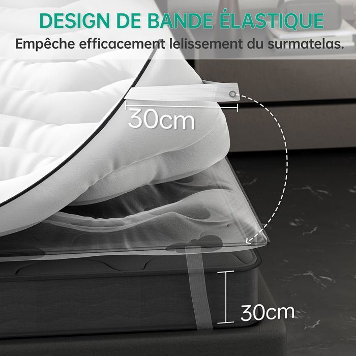 Cubrecolchón de 90x190 cm, 4 cm de grosor, ergonómico, suave, funda lavable a máquina.