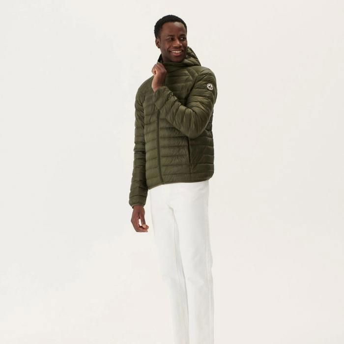 JOTT NICO MEN'S ARMY DOWN JACKET with hood
