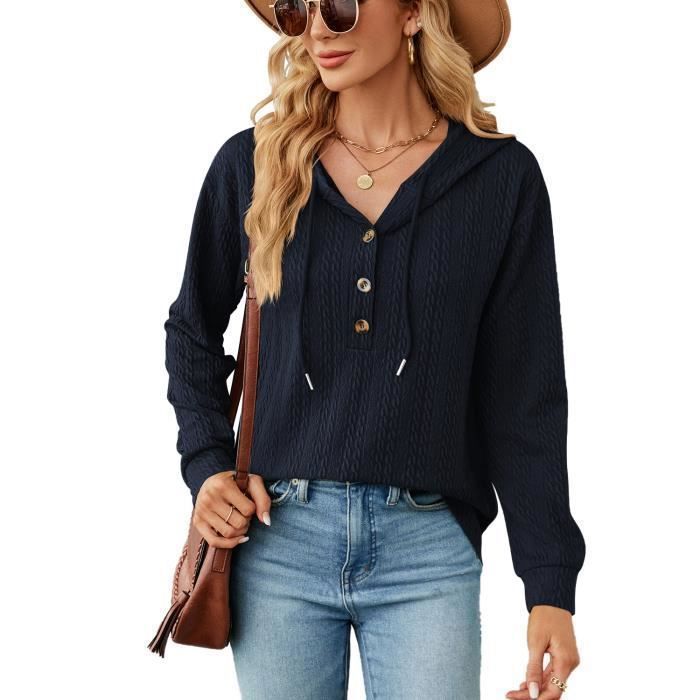 Pull Femme - INSFITY - Tricot Couleur Unie - Manches Longues Confortable