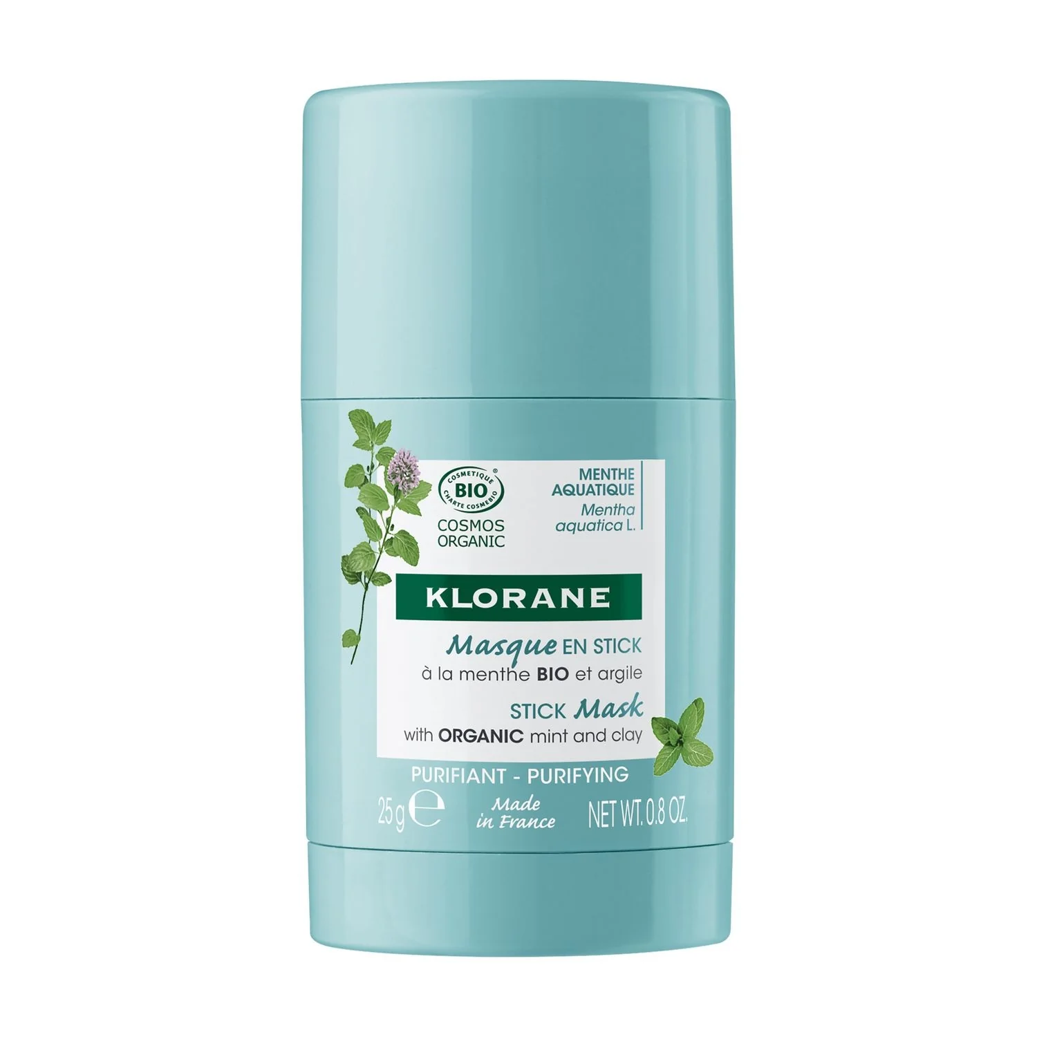 Menta Acquatica Viso Maschera Stick alla Menta BIO e all'Argilla - Maschera Purificante viso