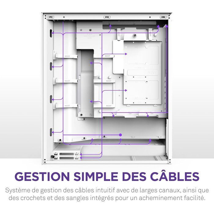 Midi-Tower-Gehäuse – NZXT – CM-H72FW-01 – H7 Flow – Weiß