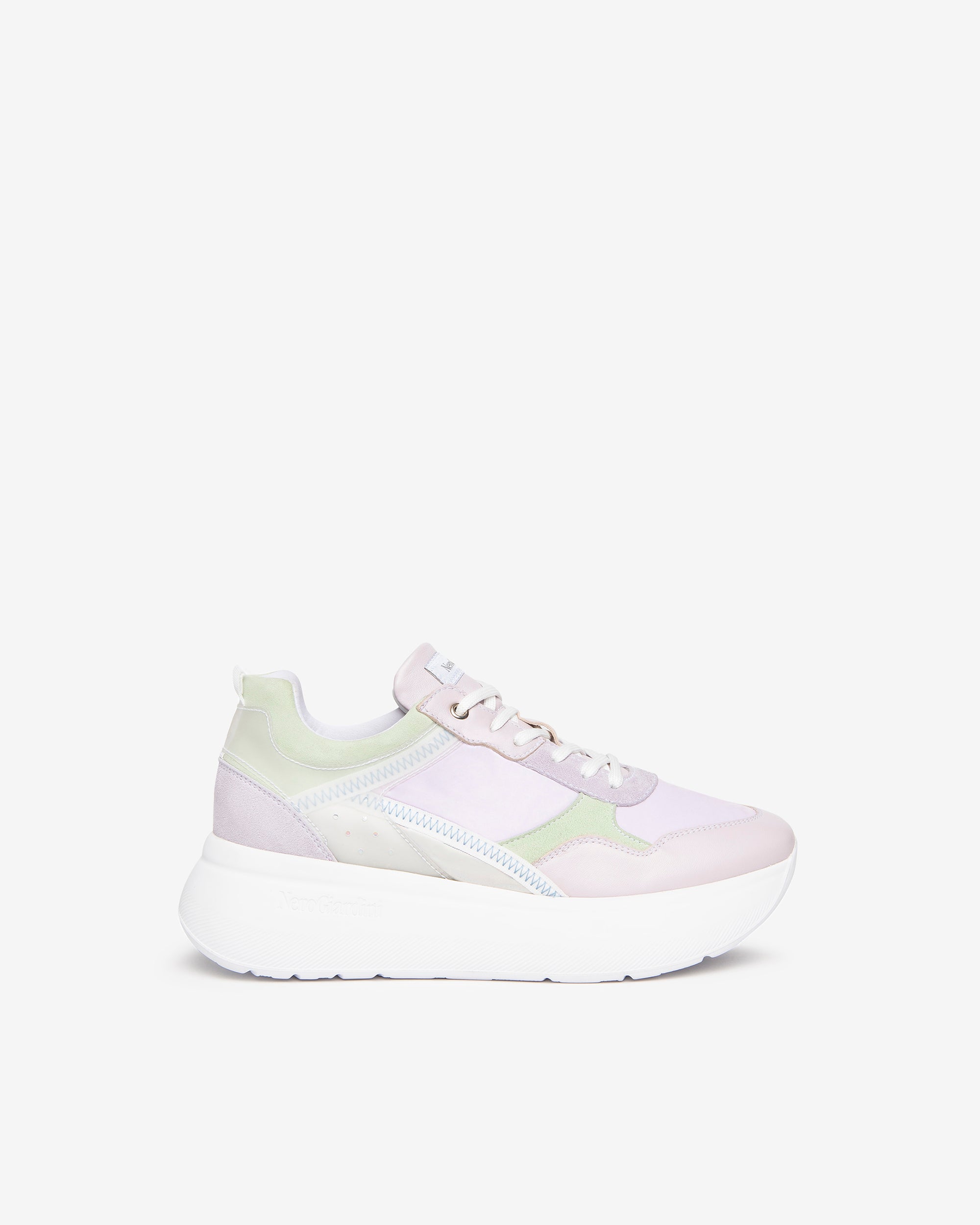  Damen-Sneaker aus Leder und Wildleder