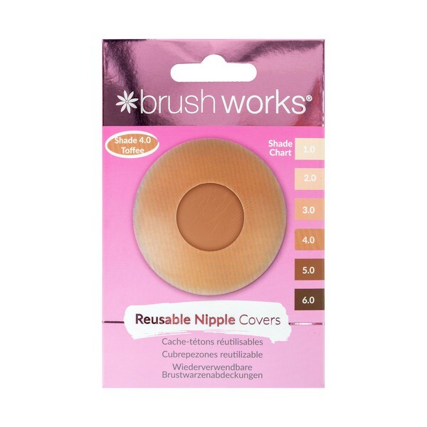 Brushworks wiederverwendbare Silikon-Brustwarzenabdeckungen, Farbton 4.0