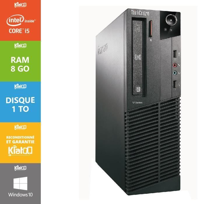 Lenovo ThinkCentre M91 desktop PC, Core i5, 8GB RAM, 1TB hard drive, refurbished, Windows 10