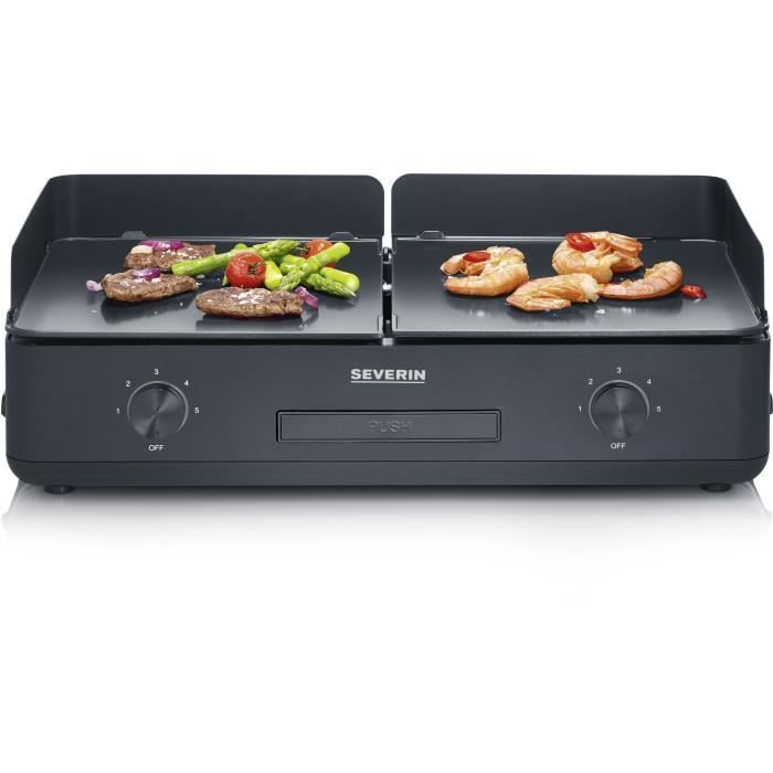 Plancha SEVERIN - PG8569 - Surface de cuisson 48x27cm - Revêtement céramique antiadhésif - 2200W