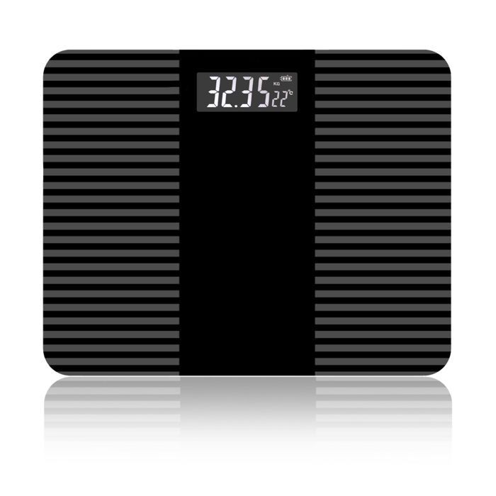 Balanza de baño FISHTEC activada por voz, cristal templado, antideslizante, capacidad de 180 kg, pantalla digital, ideal para personas con discapacidad visual.