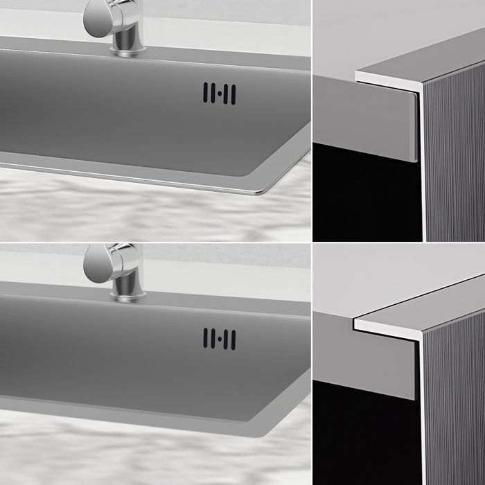 Stainless steel kitchen sink - MOCOERL - Single bowl sink - 55x45x19 cm - Adjustable basket - Odor-resistant